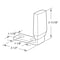 Prime-Line Door Stop, 2-11/16 in. Height, Steel, Brushed Aluminum, Gray Rubber Bumper (Single Pack) 658-1022 - alternate 3